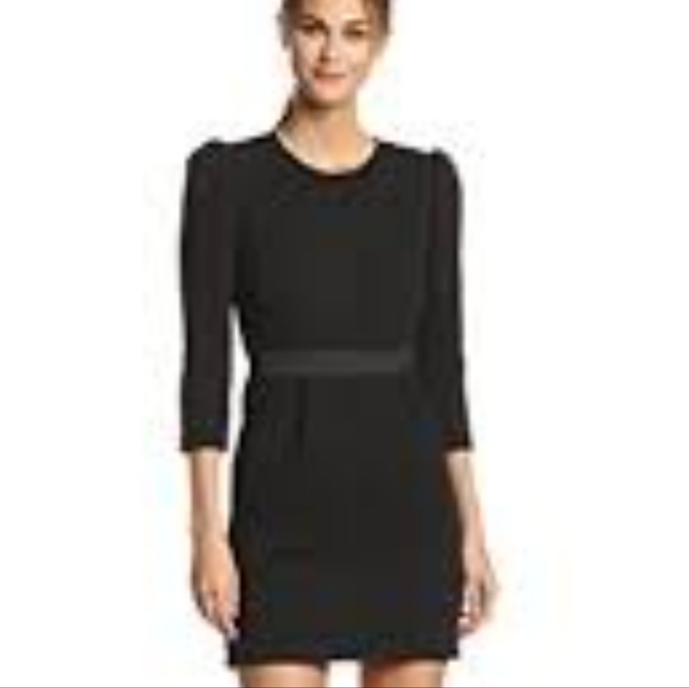 Anthropologie McGinn black garland quilted mini dress size small